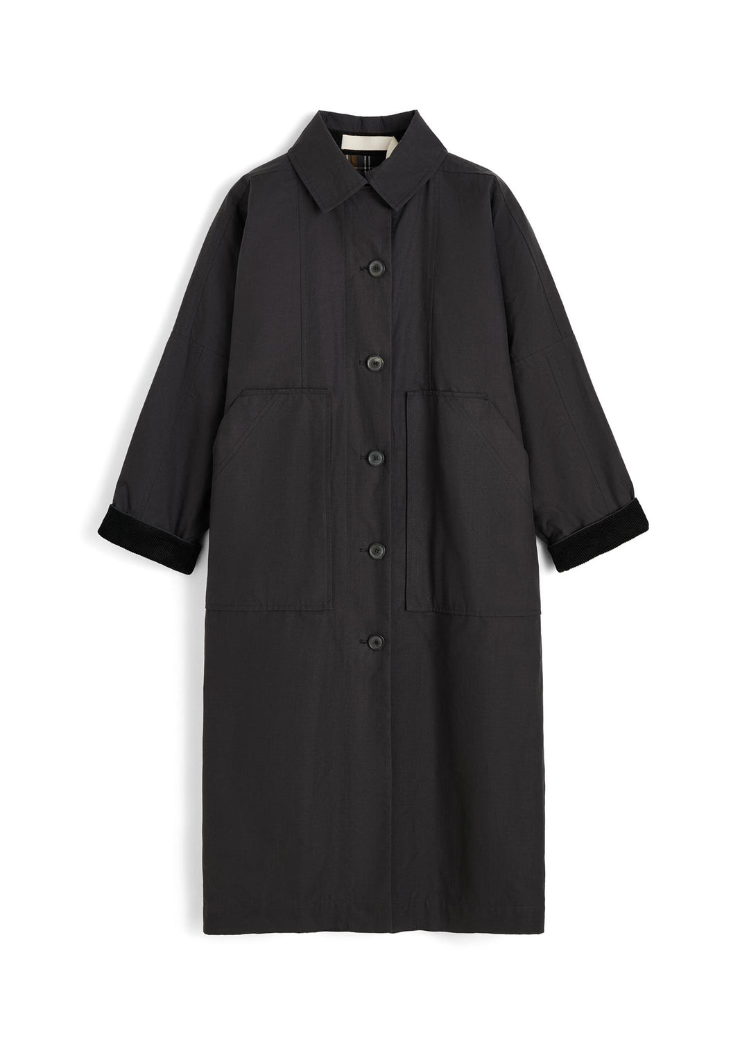 Jay Coat Ripstop Oilskin Silkwax  Antracite