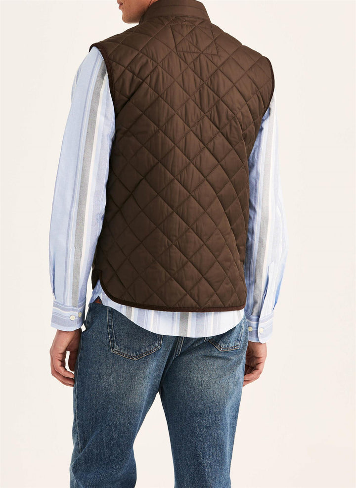 Teddy Quilted Vest  Brown