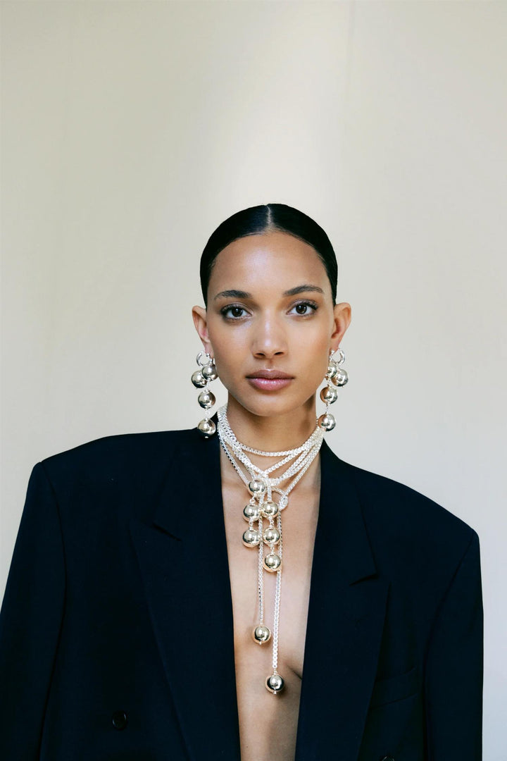 TRIO SPHERE EARRINGS  Silver