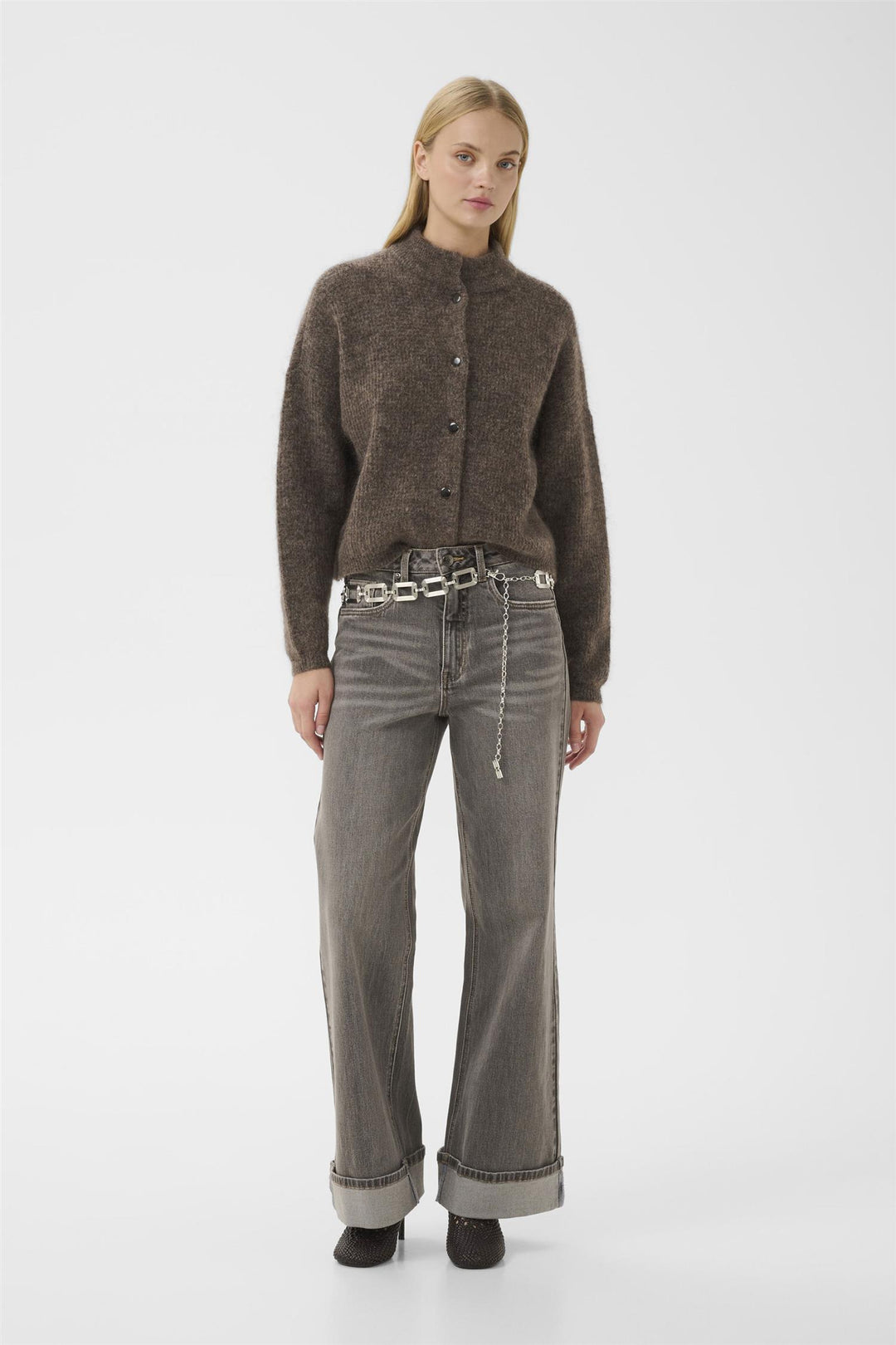 Debbie Cardigan  Chestnut Melange