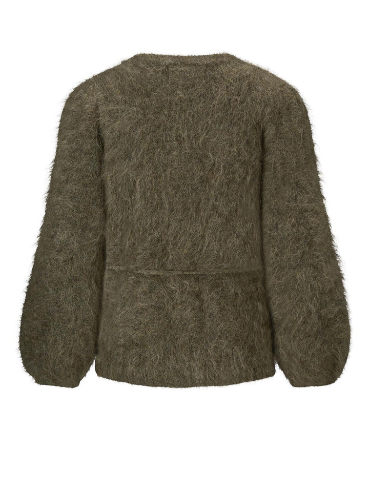 Fredrikke chunky cardigan  Moss Green