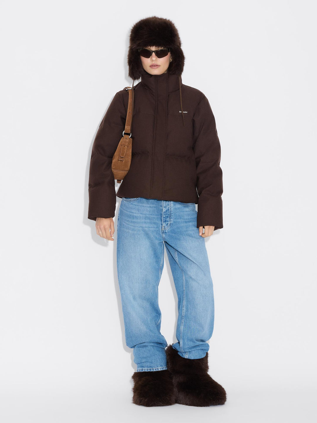 W Tech Wool Down Jacket  Dk. Brown