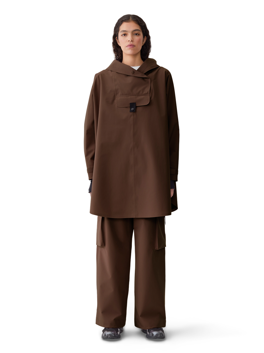 Bergen poncho  Brownstone