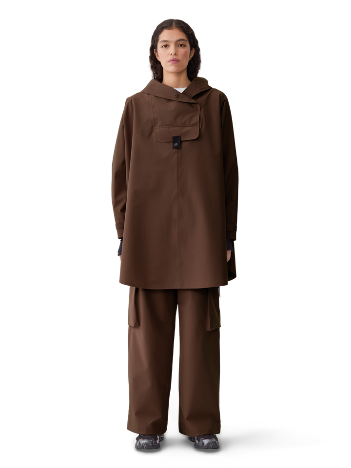 Bergen poncho  Brownstone