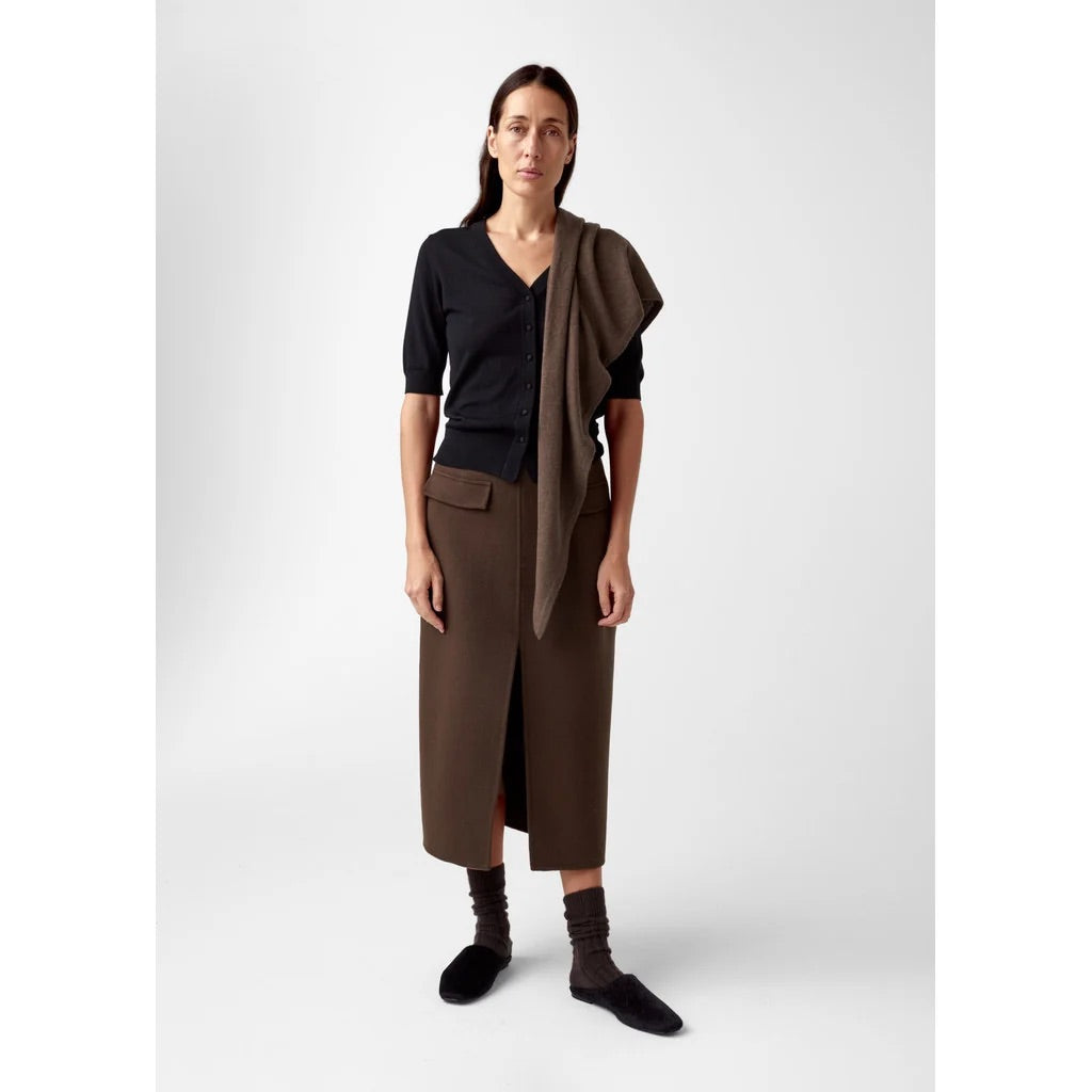 Mira Wool Cash Scarf  Espresso