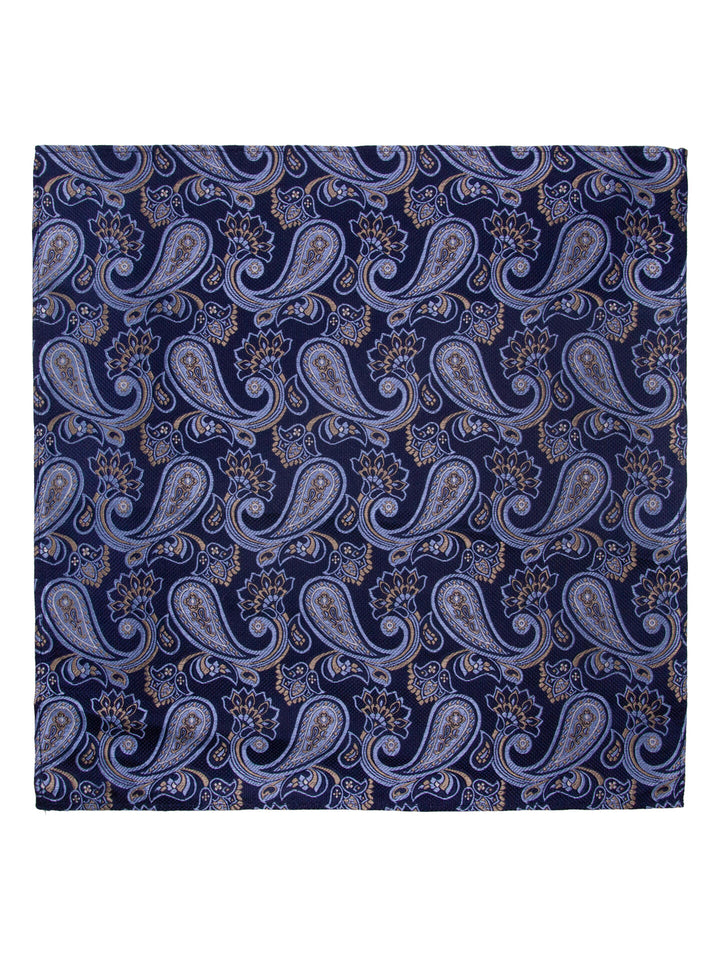 Silkeslips m/hanky mønstret  Navy