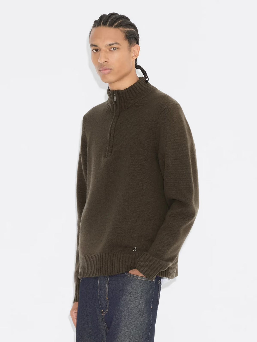 Andreas Half-Zip Sweater  Dk. Green