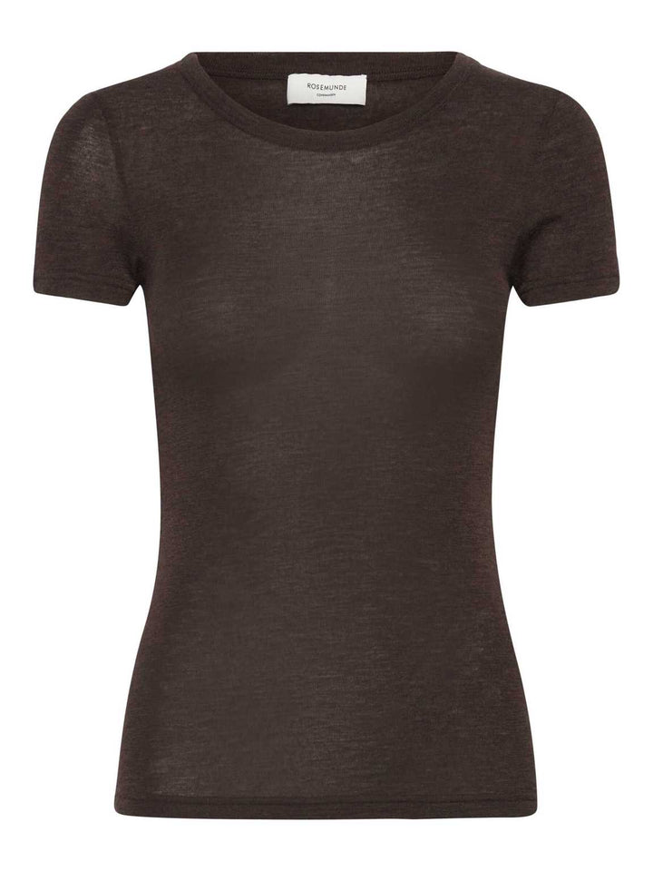 RWSara Cashmere Blend Capsleeve T-shirt  Mole Melange