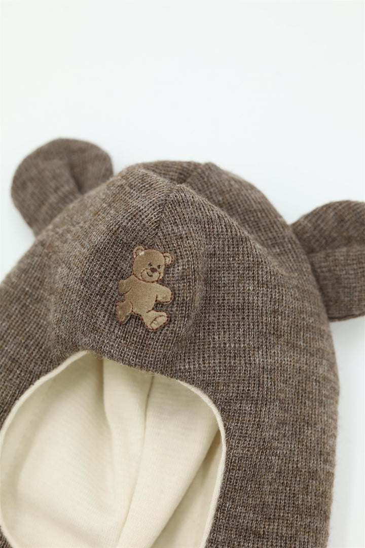Hood, teddy bear Brown Melange