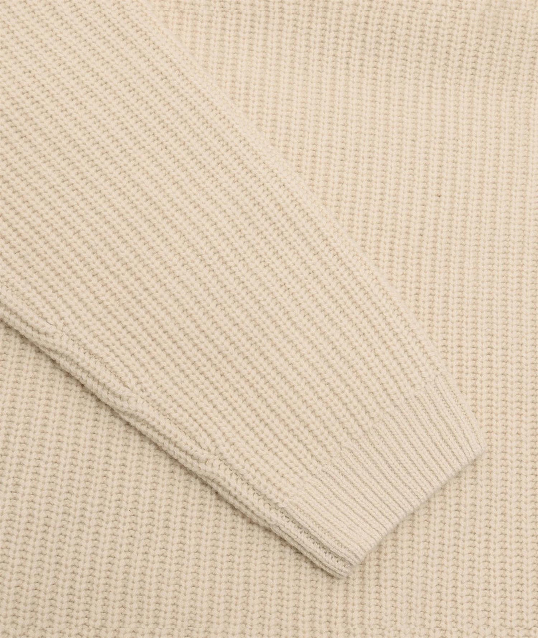 Boxy Wool Knit  Bone White
