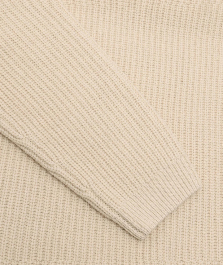 Boxy Wool Knit  Bone White
