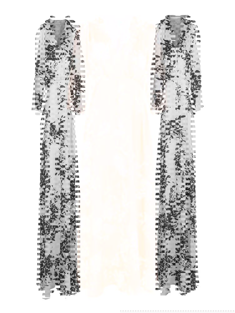 Sorrento Dress  Cream Green