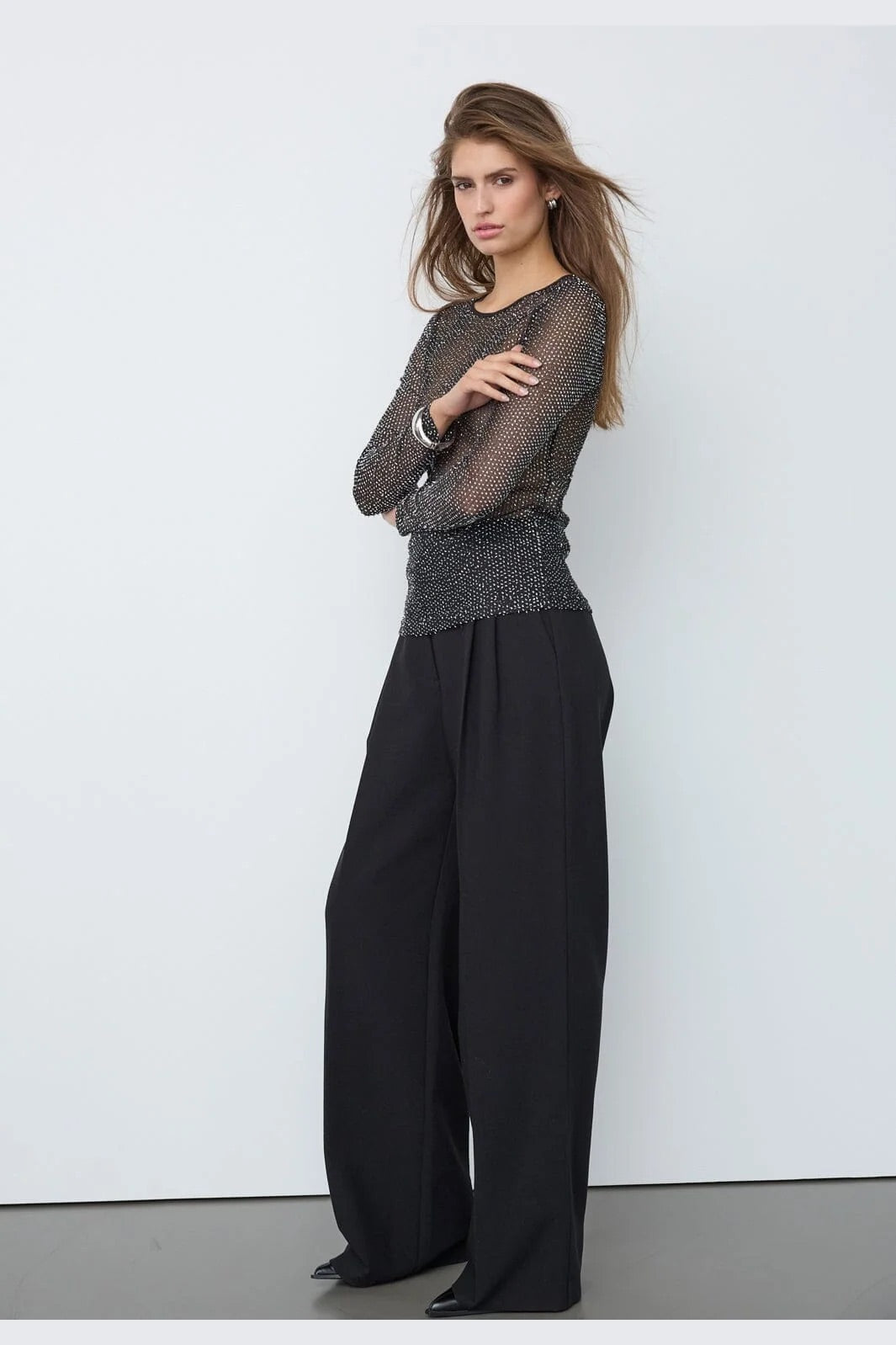 NasoCC Sequin Blouse Black