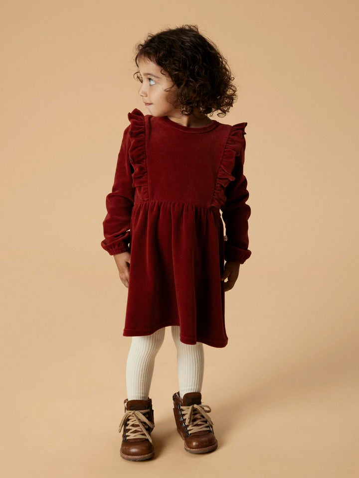 NMFSAGA SAG LS DRESS LIL  Mellomrød
