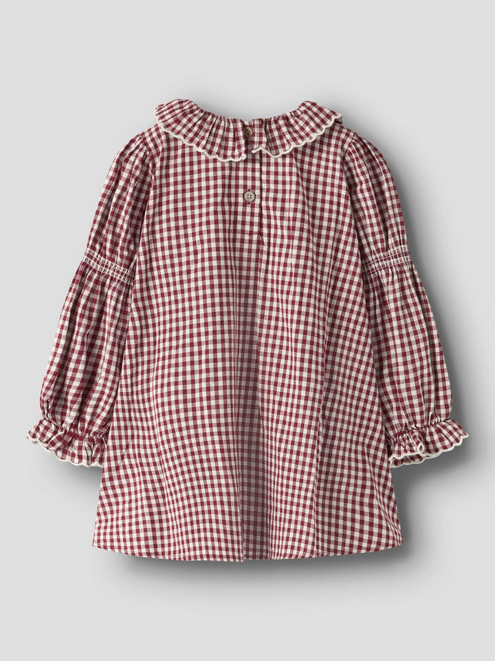 Froanne Ls Loose Dress Lil Mørkerød