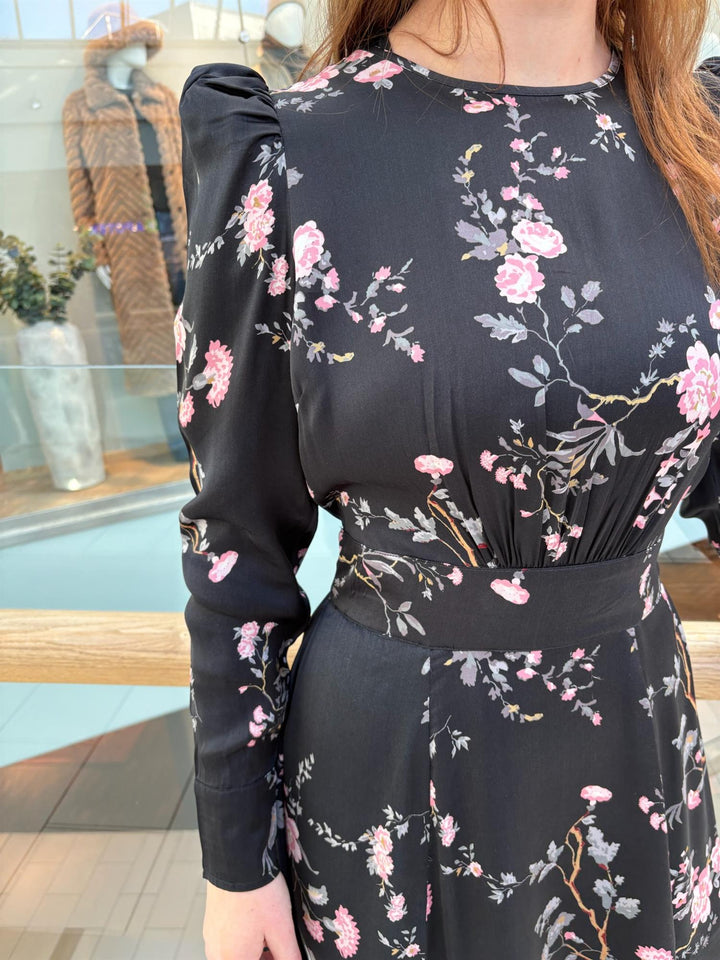 Viscose Mini Dress  Midnight Garden