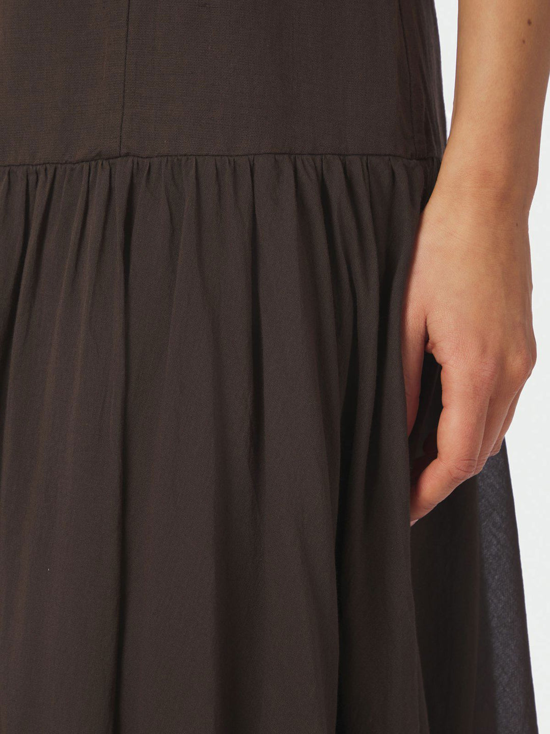 Jackie S Voile Dress  Dark Brown