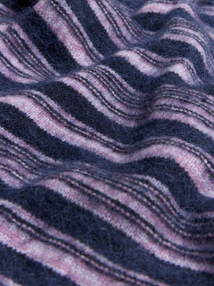 Olivia Wool Polo Sweater  Lilac Mix