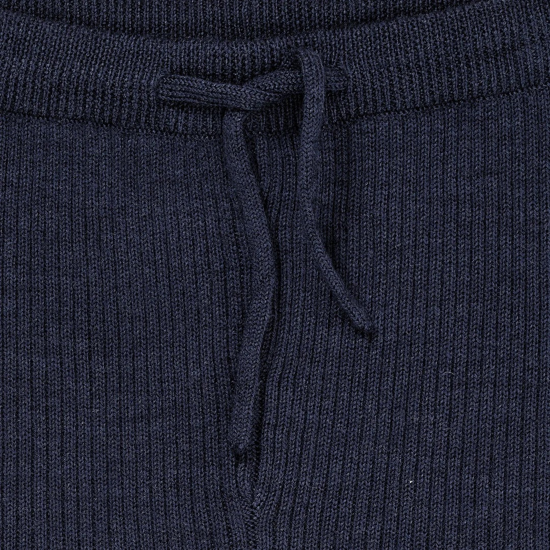MERINO CLASSIC RIB LEGGINGS W. DRAWSTRINGS  Navy
