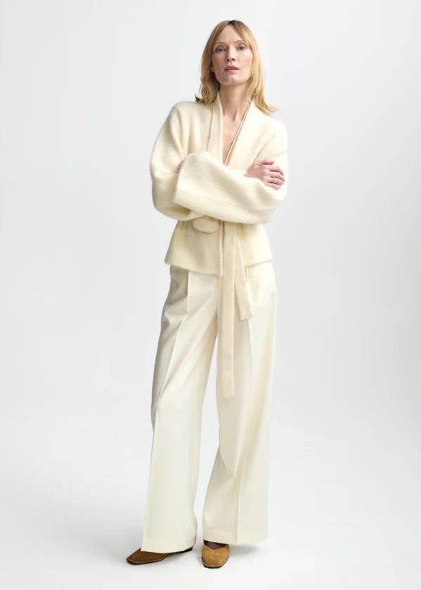Lila Mohair Cardigan  Eggshell