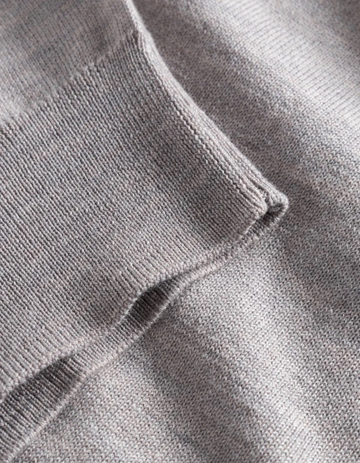 Greyson Half-Zip Merino Knit  Concrete Melange