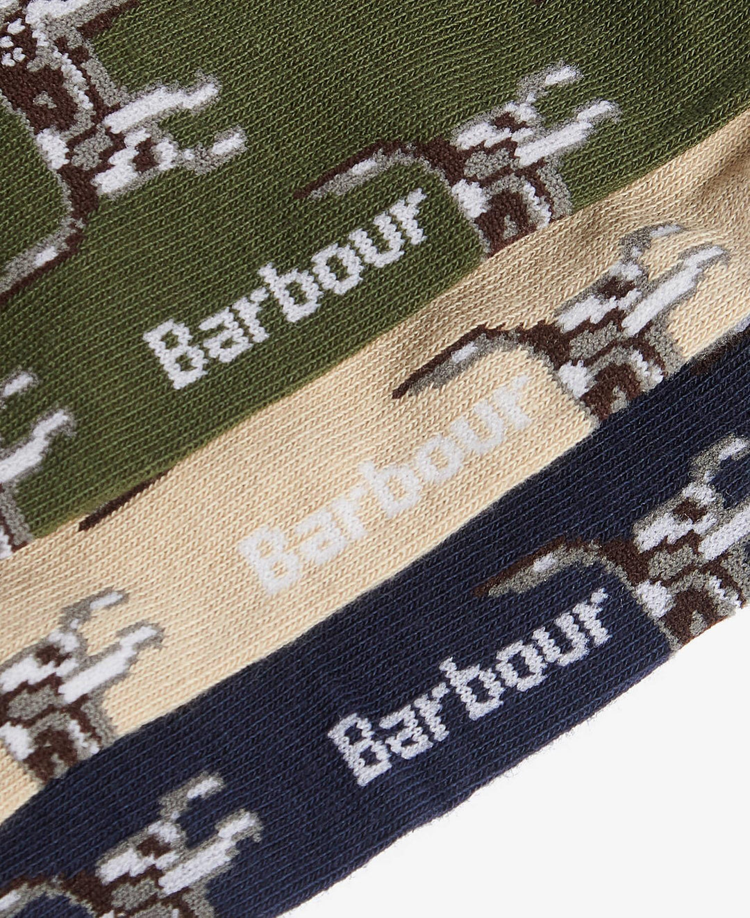Barbour Pointer Dog Socks Gift Box  Forest Mist