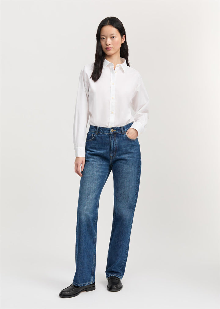 Cooper Highwaist Straight Jeans  Worn Blue