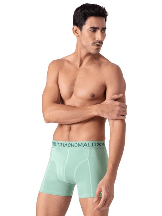 1010 Solid boxer 2pk 678  Black/Light Green
