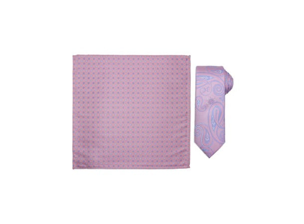 Santi silkeslips m/hanky  Rosa