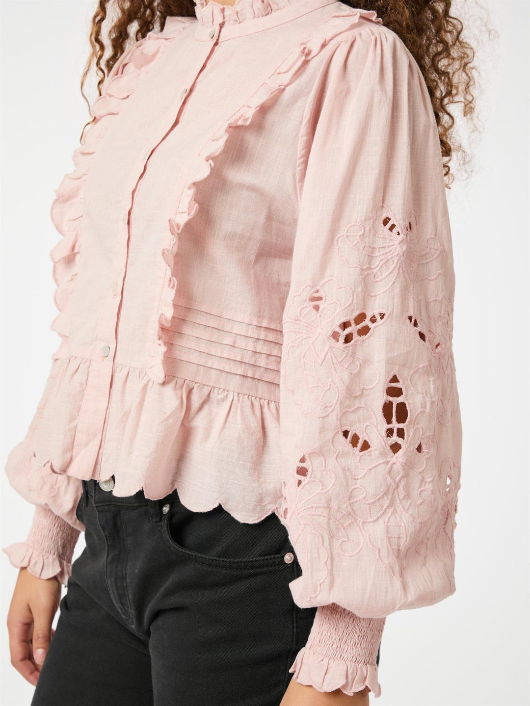 Petrine Embroidery Blouse  Rose