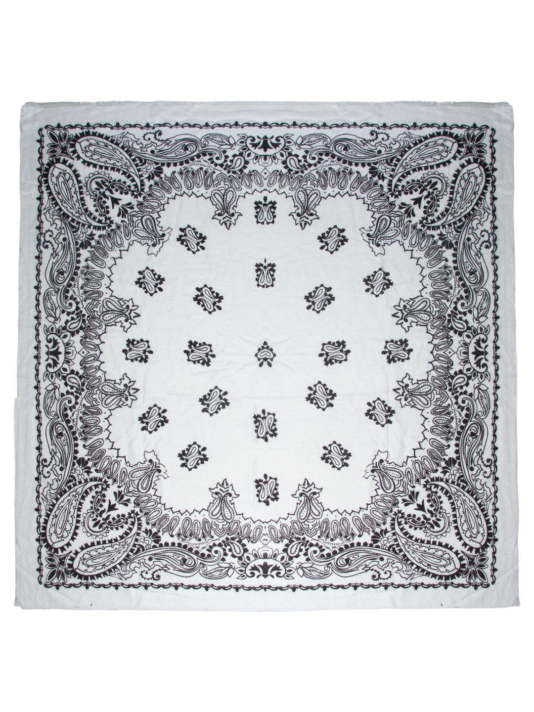 Dame Skjerf Paisley 110x110 Hvit White