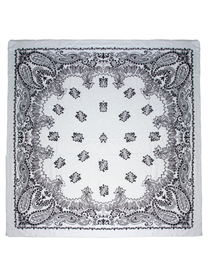 Dame Skjerf Paisley 110x110 Hvit White