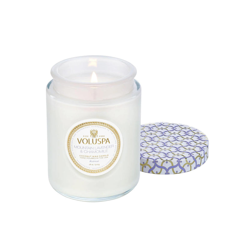 Large Jar Maison Candle, 100 tim 455g  Mountain Lavender & Chamomile