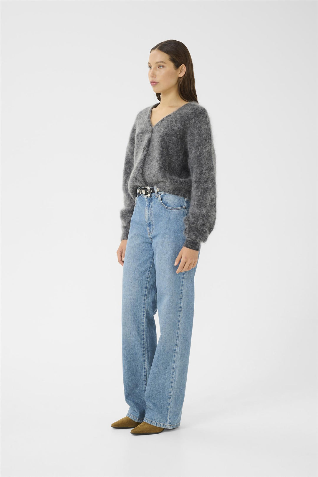 Debbie cardigan  Charcoal Melange