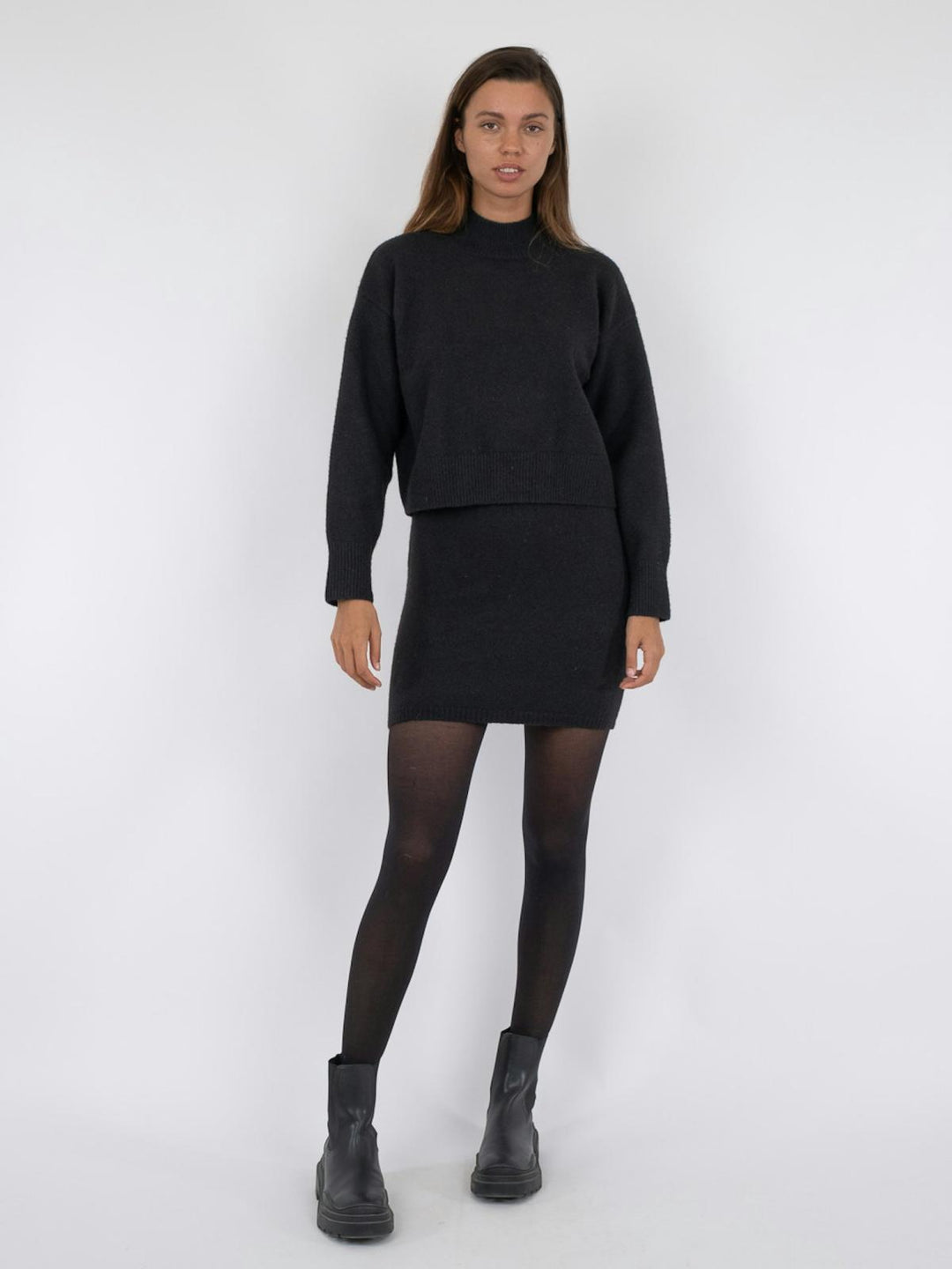 Paulina Knit Blouse  Black