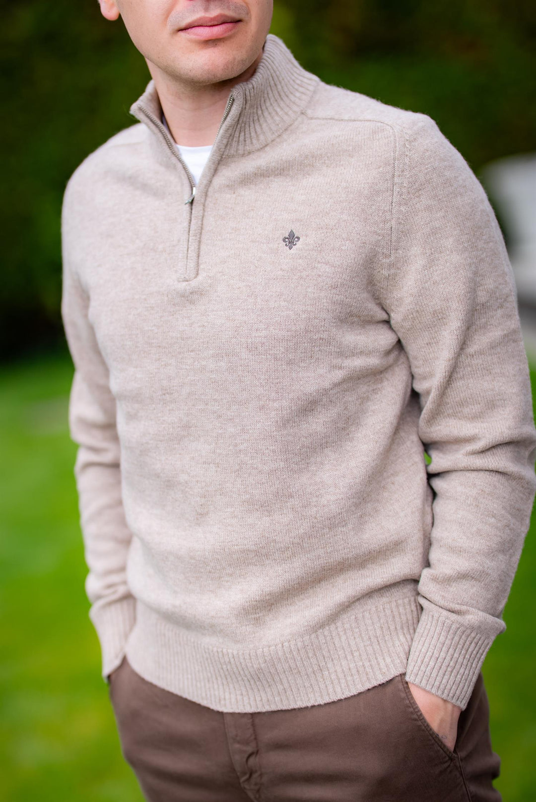 Hertford Half Zip  Khaki