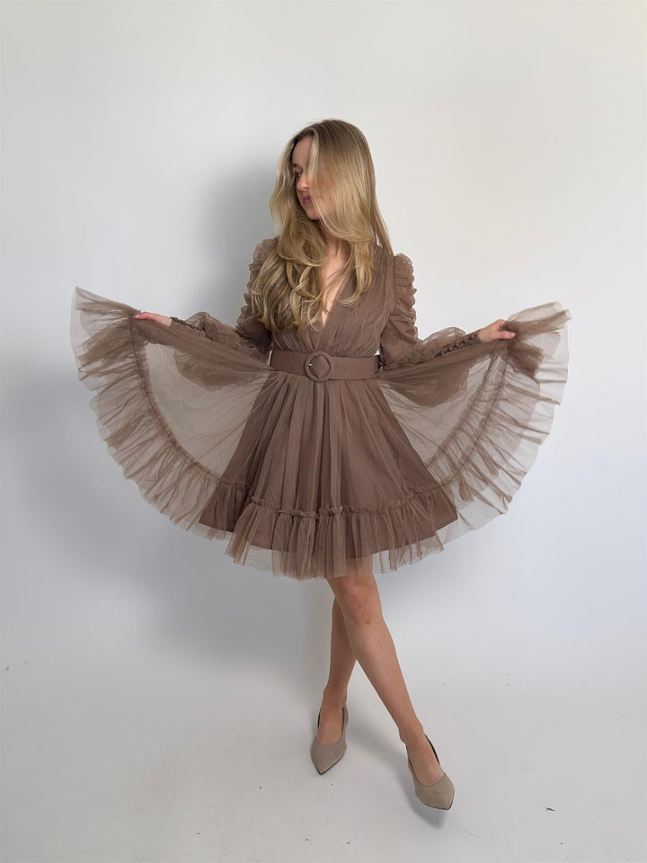 AURORA KJOLE  Khaki