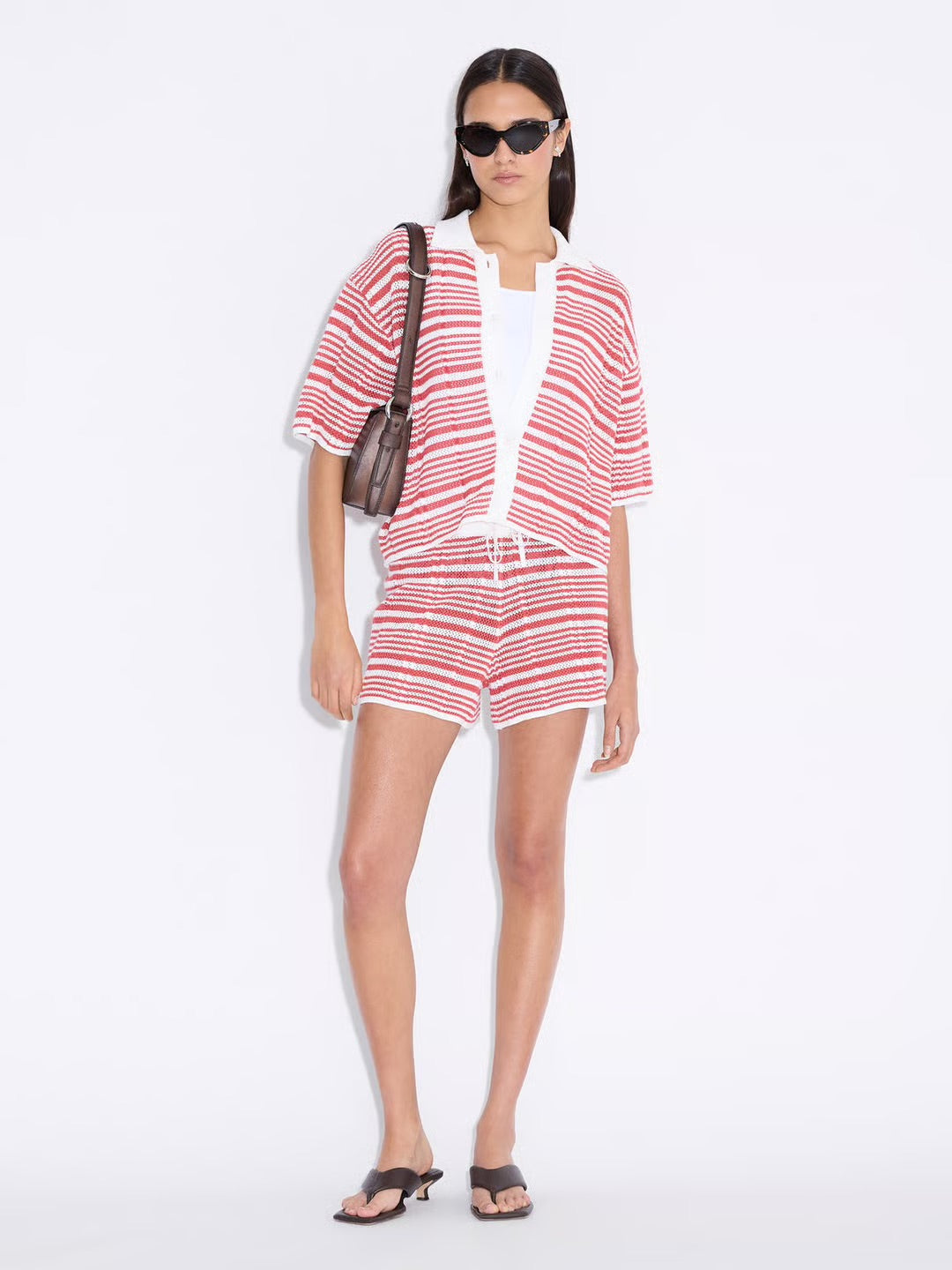 Kelp Striped Shirt  Red Stripe