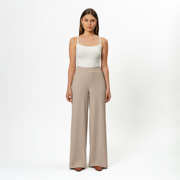 Asana Wide Pant 32"L  Tan