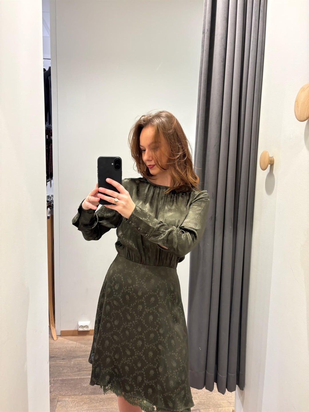 Jacquard Mini Dress Forest