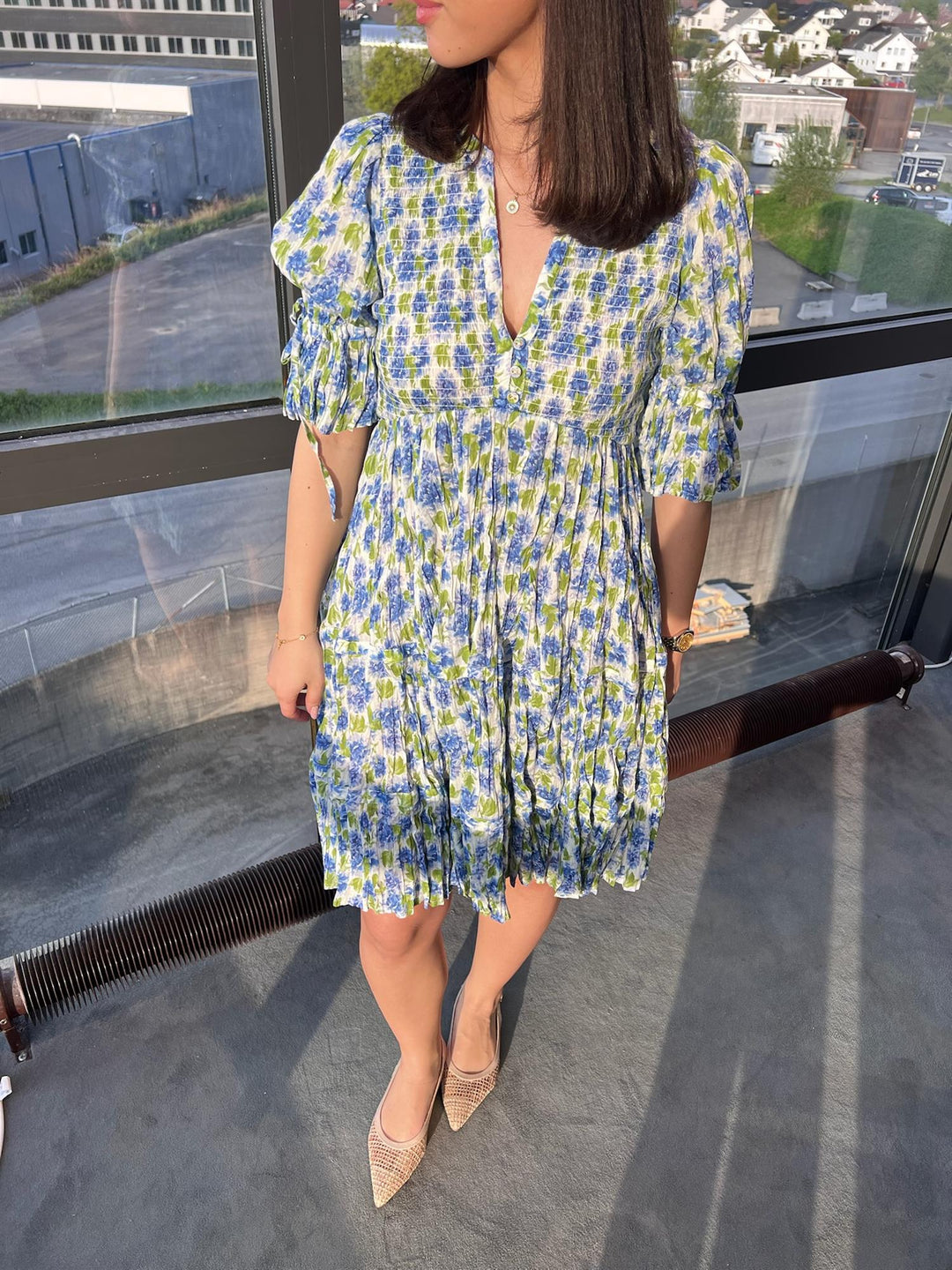 Twisted mini dress  Peonies