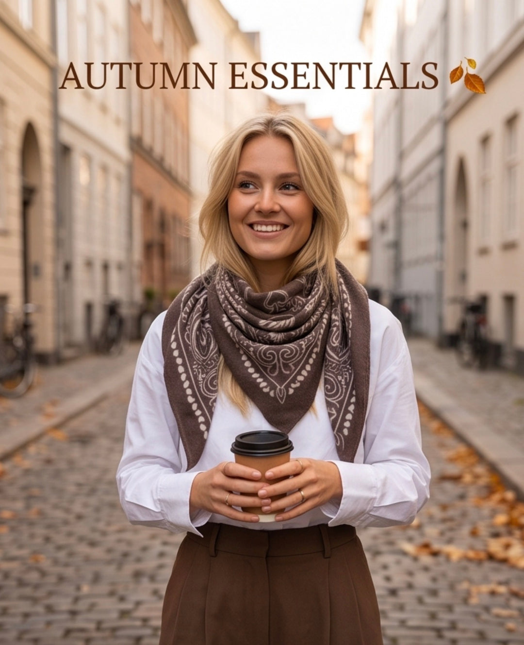 Manipur Scarf 110  Mørk Brun