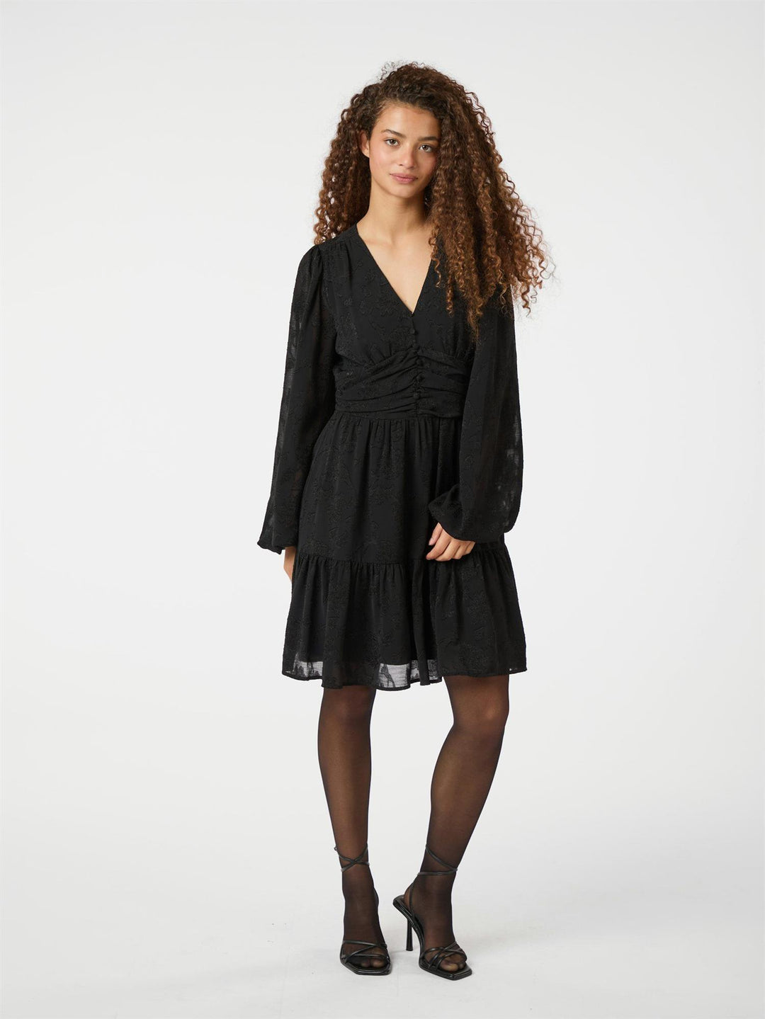 Rihana Burnout Dress  Black