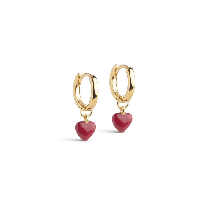 ENAMEL HOOPS AMORE  Bordeaux