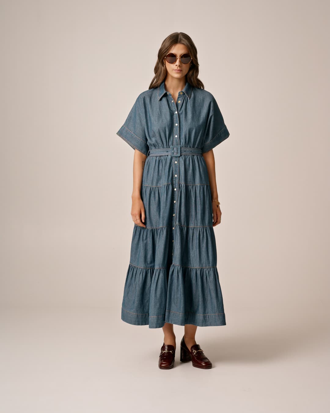 Denim Shirt Dress  French Blue