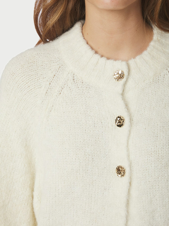 Benuta Fluffy Knit Cardigan  Off White