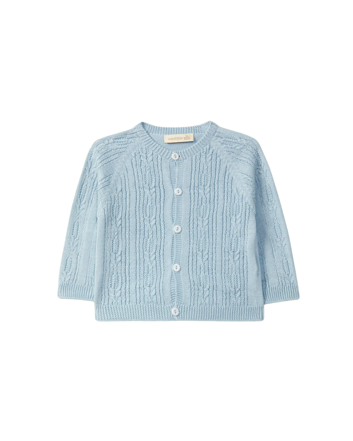 Casaco trança  Soft Blue