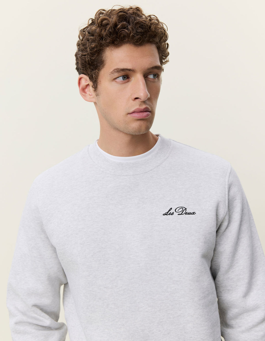 Signature Print Sweatshirt Snow Melange