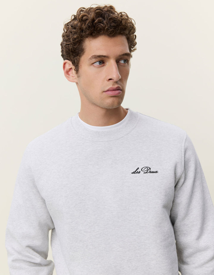 Signature Print Sweatshirt Snow Melange