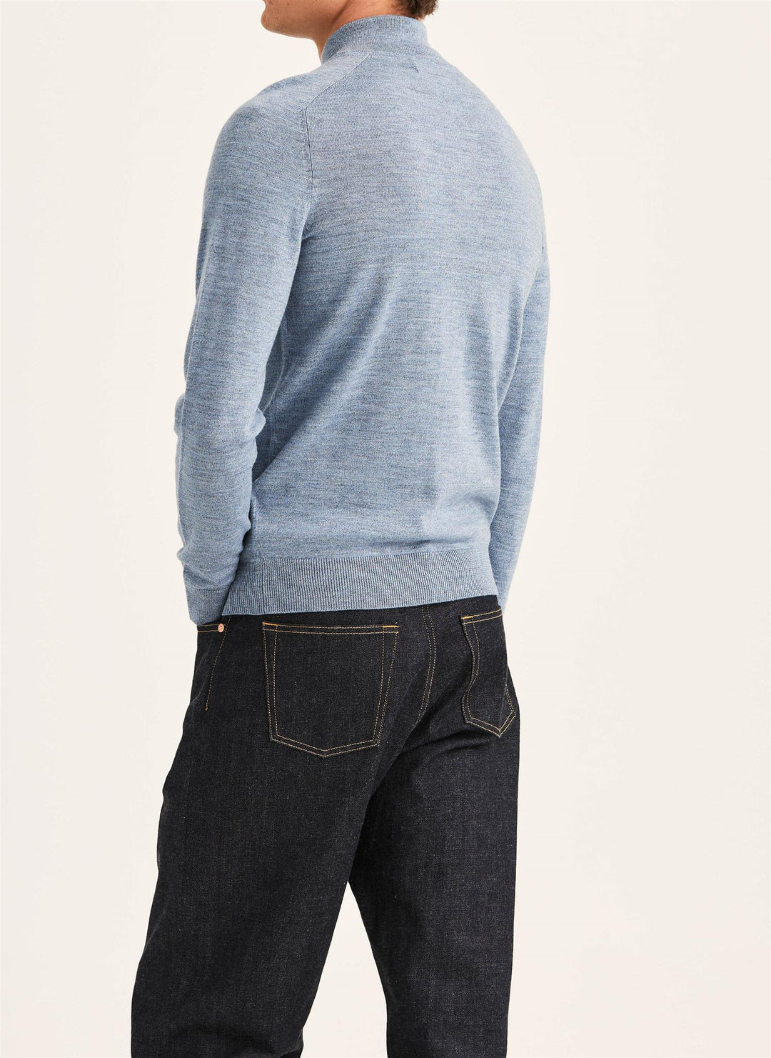 Merino John Zip  Blue